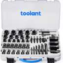 toolant 46pcs Impact Bolt Extractor Kit, Bolt & Nut Remover Socket Tool Kit, Stripped Bolt Extractor for Damaged Screws and Bolts