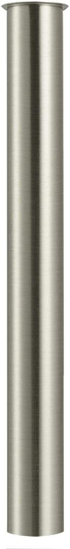 Flanged Sink Tailpiece 1-1/4" OD x 12", Brass Extension Tube for Trap, Inlet Waste Pipe Tubular Drain Connections, Brushed Nickel