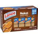 Lance Sandwich Cookies, Nekot Peanut Butter, 20 Individually Wrapped Packs, 6 Sandwiches Each (EXP 09/27/25)