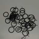 Hotop 30 Pcs Metal Drapery Curtain Rings 0.98/1.26/1.65 inch Interior Diameter and 30 Pcs Hanging Curtain Drapery Pin Hooks for Window Door Shower(32 mm,Black)