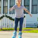 Sportneer 4 Size Adjustable Inline Skates for Girls, Kids Inline Skates Size 12C-9 with Light Up Wheels Roller Blade with Protective Gear Set for Kids Girls Women Beginners Indoor & Outdoor Use L