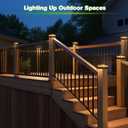 Solar Post Cap Lights Outdoor 12pack, Waterproof Solar Powered Deck Fence Post Lights for 4x4 Wood/Vinyl Posts, Solar Outdoor LED Light with Cool/Warm Lighting Decorate Garden Patio Porch