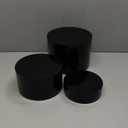 Weysat 3 Pcs Acrylic Risers for Display Stands, Round Cake Dessert Stand, Food Risers Cylinder Nesting with Hollow Bottom for Wedding Parties Brunch Jewelry Show, 3 Sizes, 6"x2", 7"x4", 8"x6" (Black)