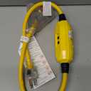 DEWENWILS 3 FT Automatic GFCI Extension Cord Outdoor, 12/3 Gauge Extension Cord for Multiple Appliances, Heavy Duty Power Cable with LED Lighted 3 Prong Plug, Yellow, UL Listed