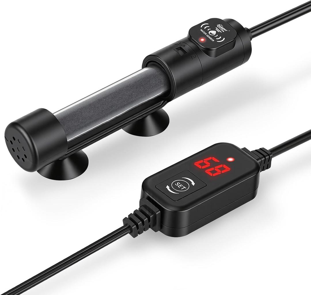 hygger 300W Submersible Aquarium Heater with Digital Temperature Controller, Mini Fish Tank Heater for 4080 Gallon Tanks, Overheat & Out-of-Water Protection, Freshwater & Saltwater