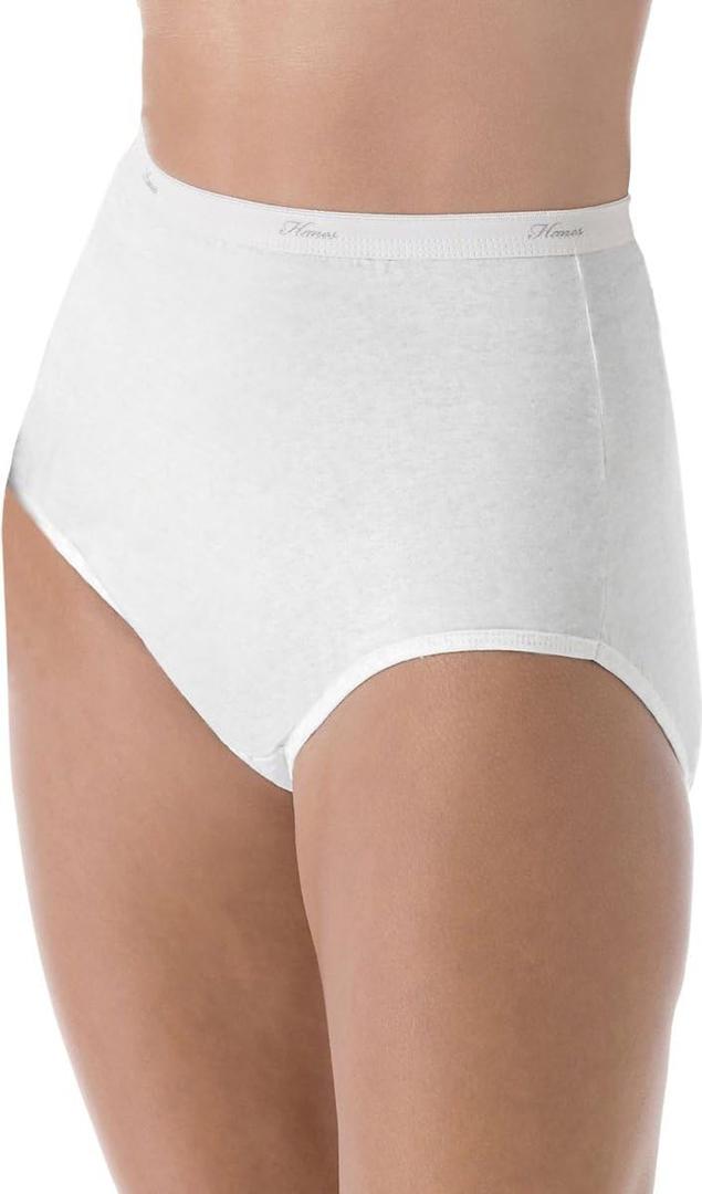 Hanes No Ride Up Cotton Brief (PP40WH) White, 6 (10)