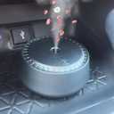 New Smart Aroma Diffuser, Automatic Freshener, Auto On/Off USB Waterless Essential Oil Diffuser for Car, Rechargeable Black and Chrome Mini Luxury Diffuser