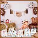 15pcs A Little Cowboy Is on The Way Party Favor Bags, Cowboy Baby Shower Decorations, A Little Cowboy Is on The Way Goodie Bags