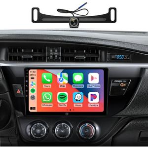 Car Radio Stereo for Toyota Corolla 14-16, Wireless CarPlay Android Auto | 10.2 Inch IPS HD touchscreen, 64G storage, 5G WiFi GPS, Bluetooth FM AM SWC, plug-and-play, 1080P backup camera