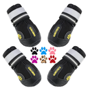 QUMY Dog Shoes for Large Dogs, Medium Dog Boots & Paw Protectors for Winter Snowy Day, Summer Hot Pavement, Water-Resistant in Rainy Weather, Outdoor Walking, Indoor Hardfloors Skid-Resistant Sole