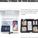 KYODOLED Large Cash Box with Combination Lock,Safe Metal Box for Money, Storage Lock Box with Money Tray,9.84"x 7.87"x 3.54" White Large