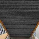PATHOSIO Dog Ramp for Bed Portable and Folding Dog Ramp for Couch, for All Breeds Real Wooden Ramp for Dogs to Get on Bed, Adjustable Large Ramp (Walnut Wood - Grey Carpet, Large)