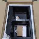 KRAUS Quarza 33-inch Drop-In/Undermount 50/50 Double Bowl Granite Kitchen Sink in Black Onyx, KGD-433B