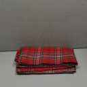 Solino Home Plaid Tablecloth 60 x 108 Inch - 100% Pure Linen Red Classic Tartan Plaid Table Cloth for Rectangle Tables - Machine Washable Tablecloth