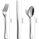 60-Piece Silverware Set for 20 - Stainless Steel Flatware Cutlery Set, Mirror Polished Flatware Set Include Forks Spoons Knives for Home Wedding Restaurant, Dishwasher Safe, Silver, 60 PCS