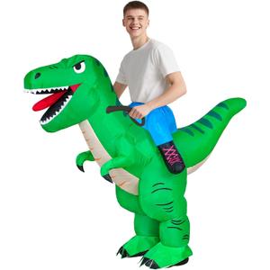 Inflatable Dinosaur Costume Adult, Blow Up Dinosaur Costume Funny Riding T Rex Costumes Adults for Easter Halloween Cosplay Party