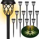 Solar Lights Outdoor 12 Pack Solar Garden Lights Waterproof IP65 Solar Landscape Lights Solar Pathway Lights for Patio, Yard, Driveway Decoration (Warm White
