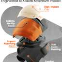 SKATEWIZ Bike Knee Pads - Skateboard Safety Gear - SHIELD - Size M/L Orange - Skate & Skateboarding Wrist Guards for Skating Adult with Elbow Pads - Roller Skates, Inline Skates
