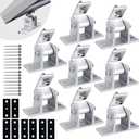 Solar Panel Mounting Brackets, 8PCS Adjustable RV Solar Panel Mount, Tilt Angle 10-60 Roof Mounting Kit for Solar Panels 400 W, 500 W
