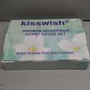 kisswish Gingham Duvet Cover Queen Size, 3 Pieces Soft Breathable Microfiber Plaid Comforter Cover with Zipper Closure & 2 Pillow Shams, Ruffle Farmhouse Vintage Decor, Sage Green