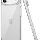 Compatible with iPhone Air Case, Clear Cute Gradient Slim Phone Cover Reinforced TPU Bumper Hard PC Back Shockproof Protective Case for iPhone Air 6.5 inch 2025 (Crystal Clear)