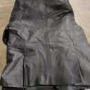 Premium Jackets Men's Notch Lapel Two Button Black Leather Blazer Jacket, L