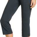 Jockey Women's Active Cotton Stretch Slim Flare Capri (3X, Charcoal)