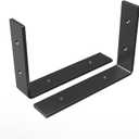 4"-12" Inch L Shape Shelf Brackets Heavy Duty Metal Iron Wall Mounted Black Right Angle Support Holder Hardware Multi-Functional(10 Inch Black)