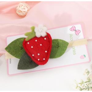 Strawberry Baby Headband - Berry Sweet Hairband for Girls, Sweet One 1st Birthday Decoration, Felt Strawberry Hair Accessories for Baby Girls