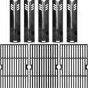Hiorucet Grill Parts for Dyna Glo DGF510SBP, DGF493PNP-D, Backyard Grills BH13-101-099-01, BH15-101-099-02, Uniflame GBC1059WB, Grill Grates, Heat Plates for Dyna Glo Grill Replacement Parts 5 Burner.