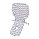 Soft Gray and White Chevron High Chair Pad | Easy to Install Replacement Cushion Fits Most 3-5 Point Harness High Chairs