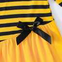 Baby Girl Fall Clothes: Soft Long Sleeve Bow Tie Print Outfits Casual Birthday Party Clothing for 6Months-3T (Yellow)