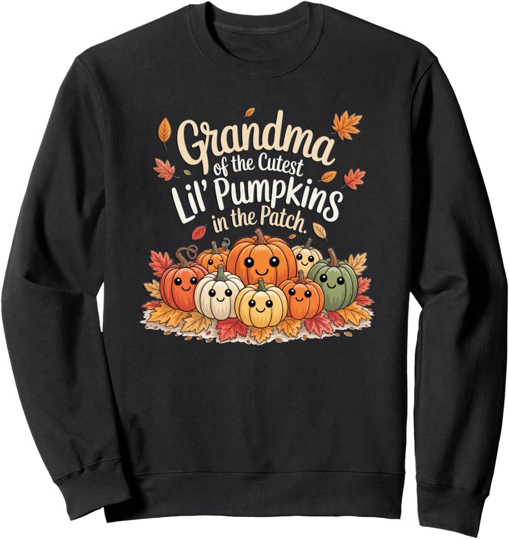 Halloween Grandma Of Little Pumpkins Sweatshirt, S