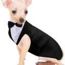 Weewooday Dog Tuxedo and Bandana Set Dogs Formal Tuxedo PET Wedding Party Suit Wedding Bow Tie Shirt for Christmas Halloween Birthday Costumes(Cute Style, S)