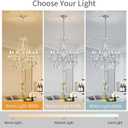 Modern Crystal Chandelier, 8-Light Crystal Chandeliers for Dining Room Light Fixture, Crystal Pendant Ceiling Light Chrome Lighting Fixture for Living Room Hallway Foyer Bedroom Kitchen Bathroom