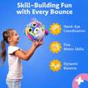 GWUNNIES Plush Bouncy Ball for Kids  9-inch Inflatable Sensory Toddler Toy with Animal Cover & Air Pump  Indoor & Outdoor Play for Ages 3+, Ideal Gift for Boys & Girls, Frizzy Hugpal