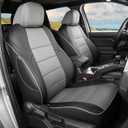 EKR Tacoma Car Seat Covers Custom Fit for Toyota Tacoma (Petrol) 2024 2025 2026 DoubleCab/CrewCab SR/SR5/TRD Sport/TRD Off-Road/Limited -Truck Seat Covers Full Set,Faux Leather(Black/Gray)