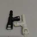 SMMS Heater Hose Connector 1Pair, Heater Core Hose Tee Connector Oulet + Inlet Hose Connector for Chevy, for GMC, for Cadillac Escalade, for Yukon White and Black Replaces OE: 15055343 15055342