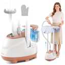 HAPAIS Steamer for Clothes,1800W Standing Garment Steamer with 30s Fast Heat,2L Tank for 1 Hour,Professional Clothes Steamers for 10 Fabric Modes,2-in-1 Flat & Hanging Ironing