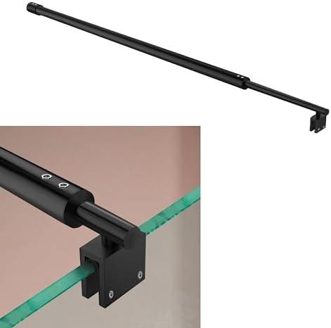 Stainless Steel Frameless Shower Door Support Bar, 27.6'' to 47.2'', Fits 5/16" to 3/8" Glass