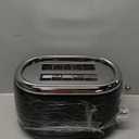 Mueller Retro Toaster 2 Slice with 7 Browning Levels and 3 Functions: Reheat, Defrost & Cancel, Stainless Steel Features, Removable Crumb Tray, Under Base Cord Storage, Black