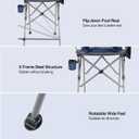 Extra Tall Folding Chairs for Adults 330lbs, Portable Bar Height Foldable Director Chairs for Camping Outside, Comfortable with High Back and Footrest, Blue