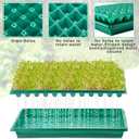20 Pcs Seed Starter Kit 72 Cell Seedling Starting Trays and 1020 Trays No Holes Plant Growing Nursery Pots for Gardening Germination Propagation (Green)