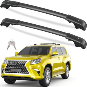 Tuyoung 300lbs Roof Rack Cross Bars for Lexus GX460 2010-2023 | with Flush Rails, Lockable Aluminum Roof Rails Crossbars Cargo Bars Canoe Rooftop Cargo Luggage SUV Accessories