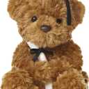 Aurora Commemorative Graduation Wagner Bear Stuffed Animal - Soft Keepsake for Graduates - A Gift of Affection to Express Congratulations - Black Cap 7 Inches