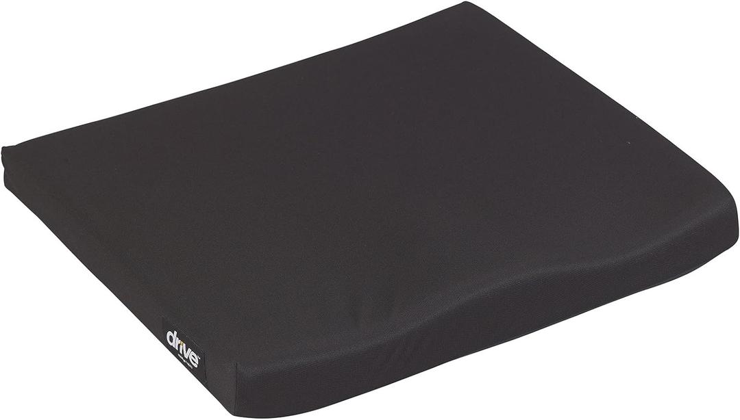 Drive Medical 14887 Molded Foam General Use Wheelchair Cushion, Black