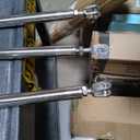 Extended Roof Bracket Kit, Supports 43 inch Chimney Stove Pipe for Stability, Adjustable Extended Roof Brace for Securing Diameter Stove Pipe Silver, Adjustable Legs Mounting Brackets, 4pcs