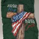 Stand for The Flag Kneel for The Cross Patriotic Faith T-Shirt, S