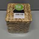 Wicker Tissue Box Cover, Rattan Tissue Box Holder Square, Boho Decorative Woven Water Hyacinth Cube Tissue Holders for Bathroom Living Room Kitchen