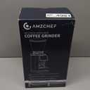 AMZCHEF Coffee Grinder, Coffee Bean Grinder for Home Use with Precise Grinding, LED Control Panel, Detachable Funnel Stand, Anti-static Design, 48 Grind Settings, Silver